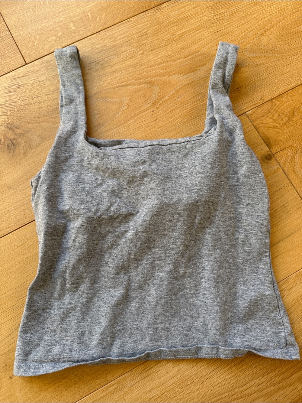 Free People Heather Grey Square Neck Tank
